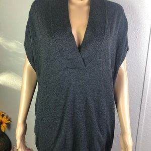 LOFT  Sweater Gray V neck size M